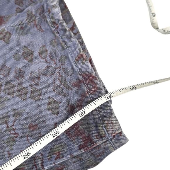 Pilcro Anthropologie Mid Rise Slim Boyfriend Blue Floral Print Jeans Women’s 27 - Picture 8 of 8